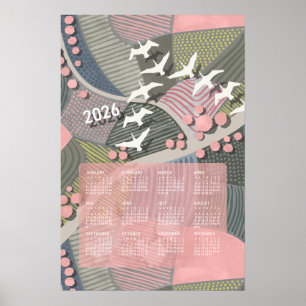 2026-Kalenderposter Gänse Landschaft Poster