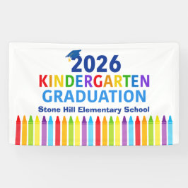 2026 Kindergarten Graduation Elementary School Banner