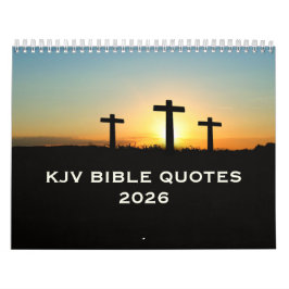 2026 KJV Bible Scripture Three Crosses Inspiration Kalender