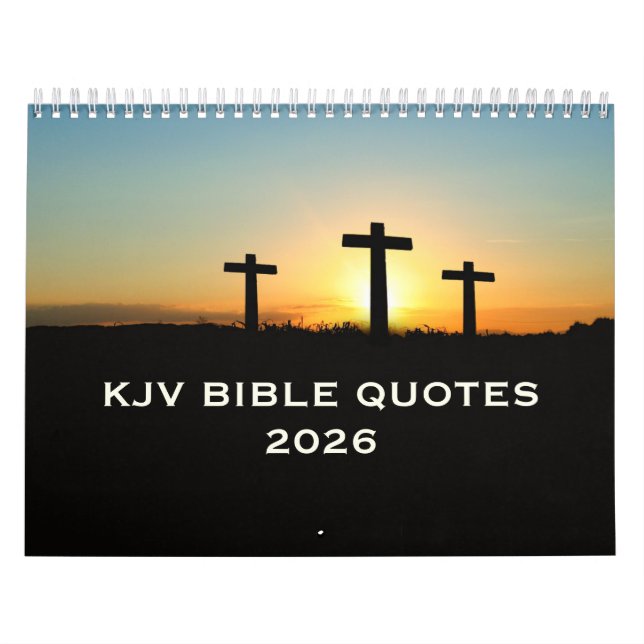 2026 KJV Bible Scripture Three Crosses Inspiration Kalender (Titelbild)