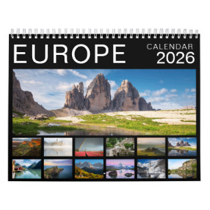 2026 Landschaftsfotografie in Europa schwarz Kalender