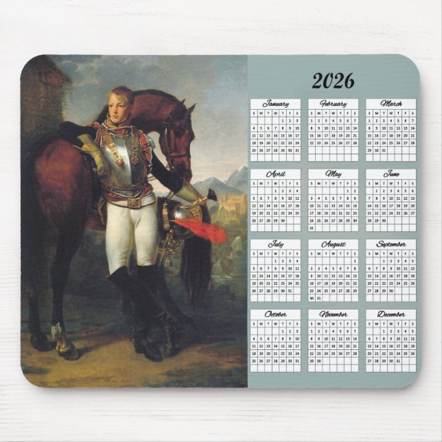2026 Lieutenant Charles Legrand Malkalender Mousepad (Vorne)