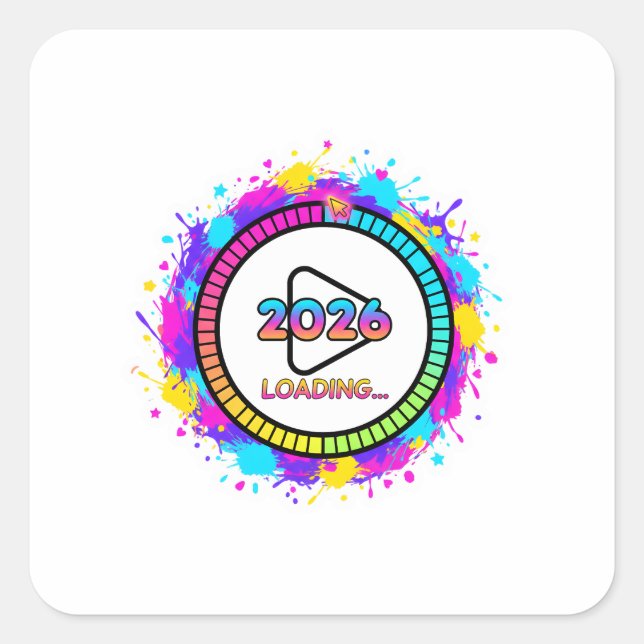 2026 Loading... Progress Bar Sticker (Vorderseite)