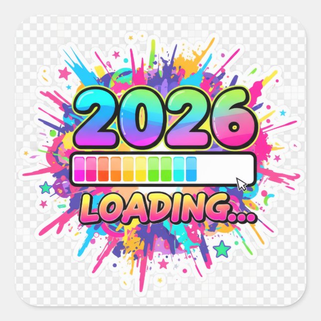 2026 Loading... Progress Bar Sticker (Vorderseite)