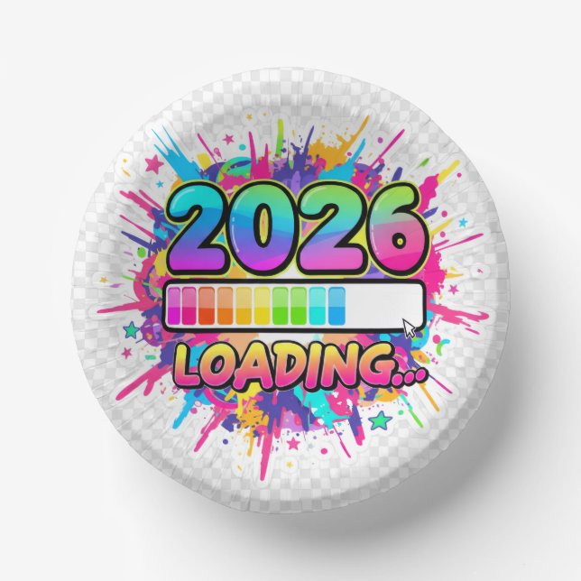 2026 Loading... Progress Bar Sticker Pappteller (Vorderseite)