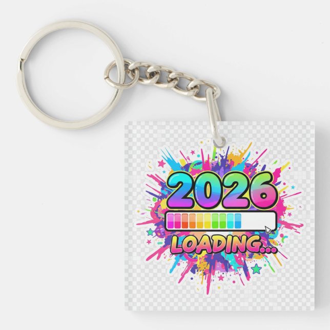 2026 Loading... Progress Bar Sticker Schlüsselanhänger (Vorderseite)