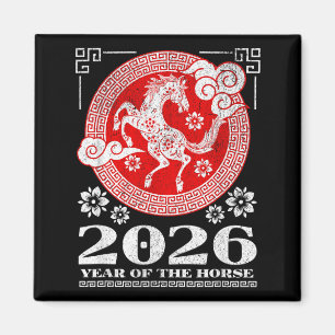 2026 Lunar chinesisches Neujahr Feuerpferd Magnet