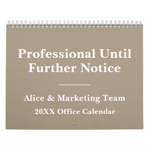 2026 Lustiger Büro-Minimalismus-Humor Kalender