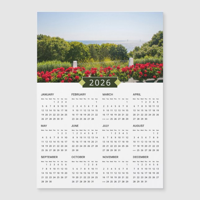 2026 Mackinac Island MI Fotograf Kalender Magnet (Vorderseite)