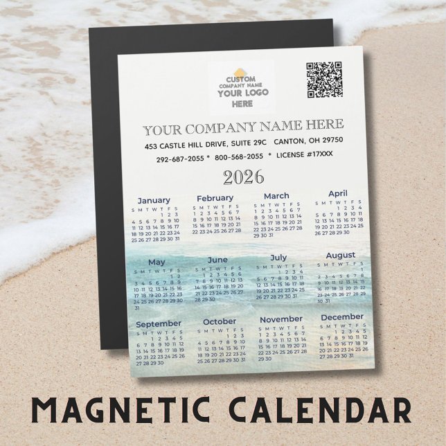 2026 Magnet Kalender Firmenname Logo QR Code (Von Creator hochgeladen)