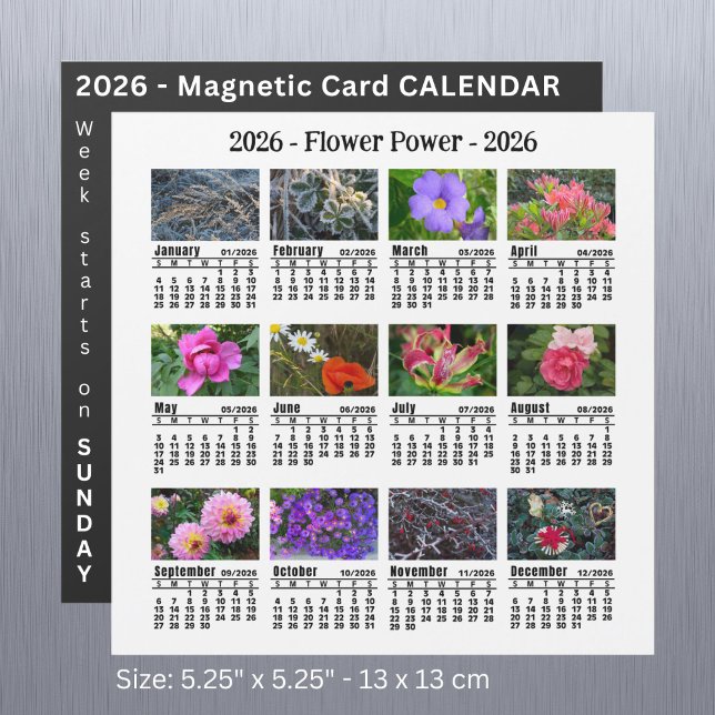 2026 Magnetfeldkalender für die benutzerdefinierte Magnetkarte (Von Creator hochgeladen)