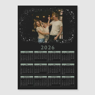 2026 Magnetkalender mit Fotos von Familie Magnetkarte