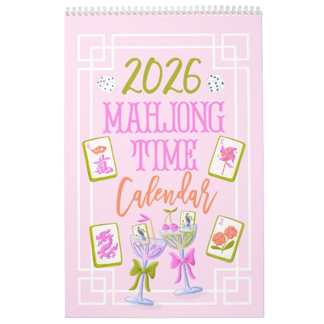 2026 Mahjong Zeit Wandkalender  (Titelbild)