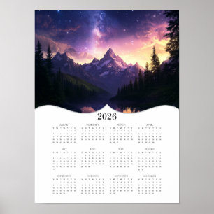 2026 Mauerkalender für die Berge Poster
