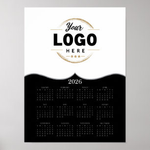 2026 Mauerkalender für Ihr Logo im Volljahr hinzuf Poster