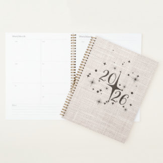 2026 Minimal Linen Planner Cover