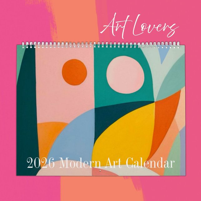 2026 Minimalistische Mauerkalender der Modernen Ku Kalender (Perfect gift for Modern Art Lovers! Wall Calendar for 2026. )