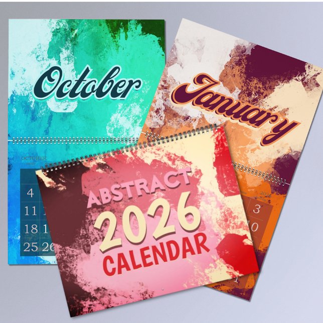 2026 modern abstrakte farbenfrohe Retro-  Kalender (Von Creator hochgeladen)