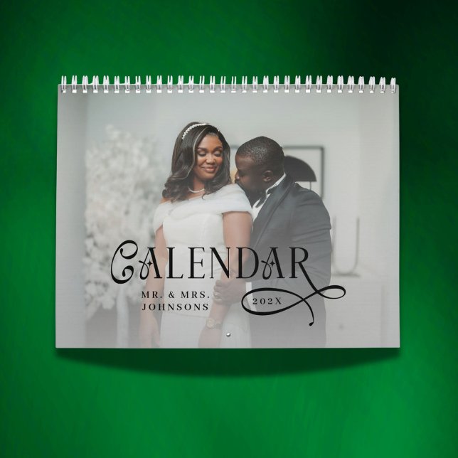 2026 Modern Elegant Wedding Photo Newlyweds Kalender (Von Creator hochgeladen)