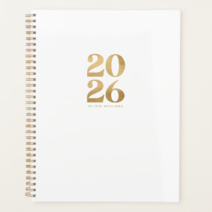 2026 Moderne Elegante Imitats Goldene Foil Glitzer Planer