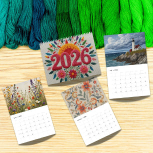 2026 Moderne Kreuzstichkunst   Ästhetik  Kalender