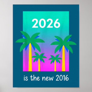 2026 Neue 2016 Vaporwave Palm Illustration Poster