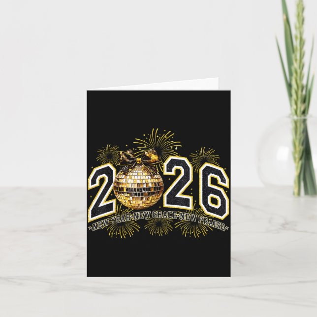 2026 Neujahr Neue Gnade Neues Lob Silvester  Karte (Vorderseite)