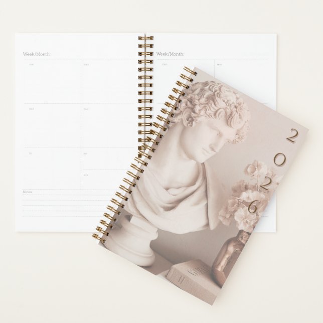2026 Neutral Aesthetic Planner (Devant avec enveloppe)
