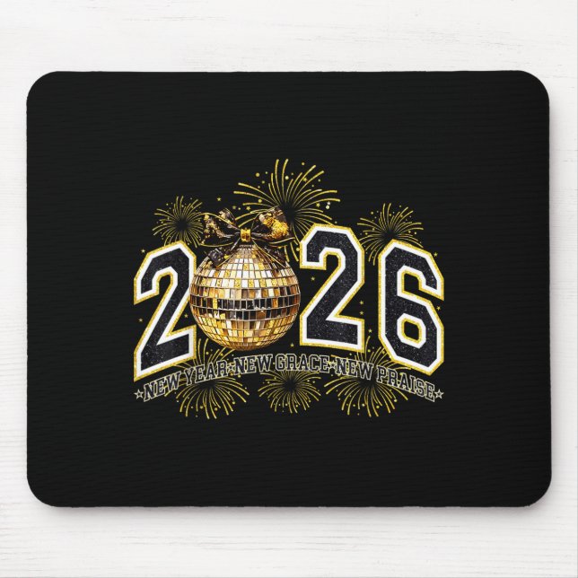2026 New Year New Grace New Praise New Year's Eve  Mousepad (Vorne)