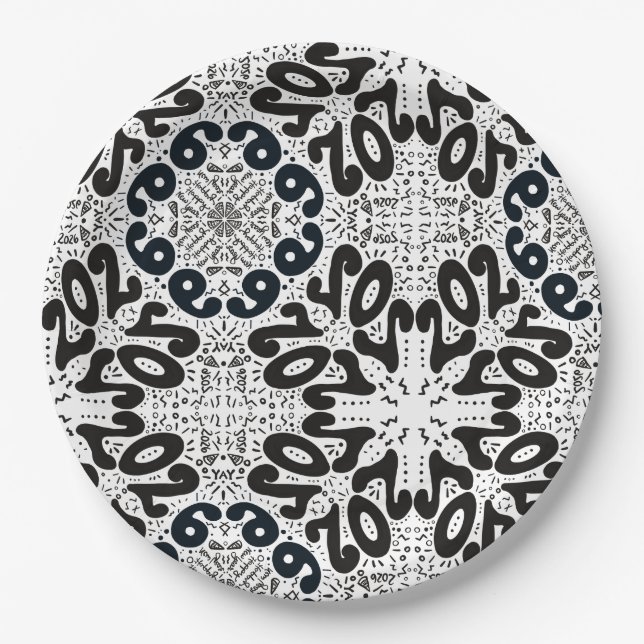 2026 New Year  Pappteller (Vorderseite)