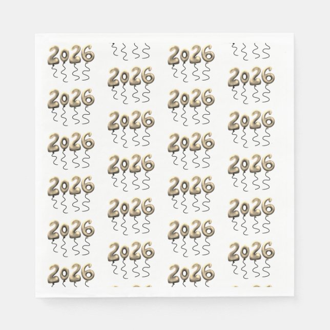 2026 New Year  Serviette (Vorderseite)