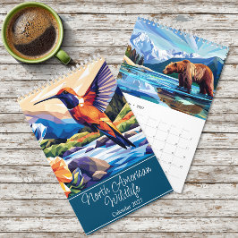 2026 North American Wildlife Single Page Kalender