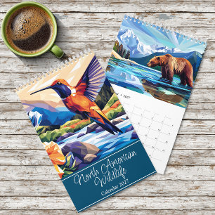 2026 North American Wildlife Single Page Kalender