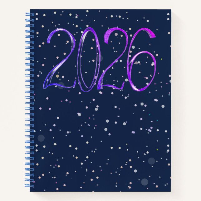 2026 number year artistic journal Spiral Notebook Notizbuch (Vorderseite)
