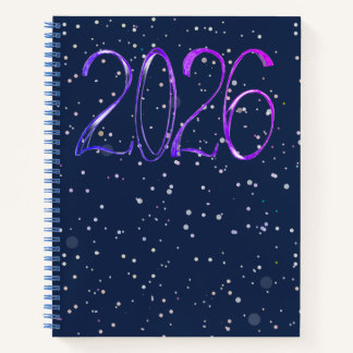 2026 Nummer Jahr künstlerisches Journal Spiralbloc Notizbuch