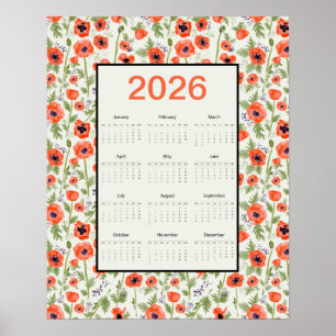 2026 Orange Mohn-Klender Poster