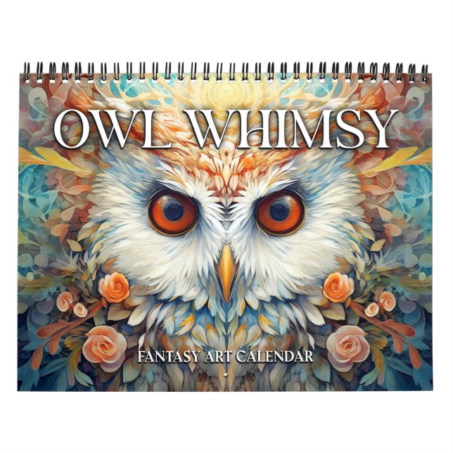 2026 Owls Whimsical Fantasy Art Calendar Kalender (Titelbild)