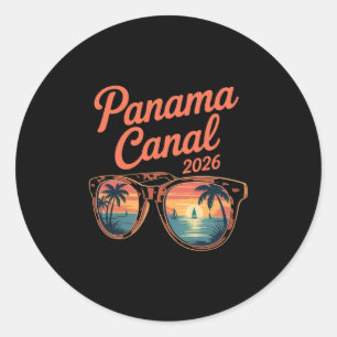 2026 Panama-Kanal-Kreuzfahrt Familienreise Freunde Runder Aufkleber