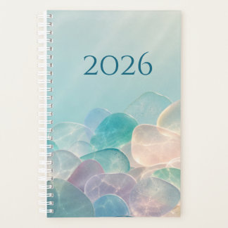 2026 Pastell-Meeresglas-Aqua-Küstenästhetik-Hardco Planer