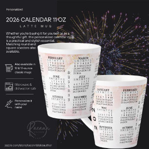 2026 Personalisiert 12 oz Kalender Latte Tasse
