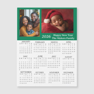 2026 Personalisierte Fotos Mini-Kalender Magnetkarte