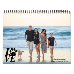 2026 Personalisierte Hund- und Familienfotomomente Kalender