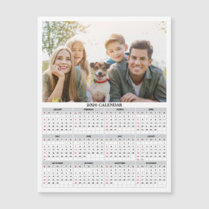 2026 Personalisierter Fotokalender Magnet 