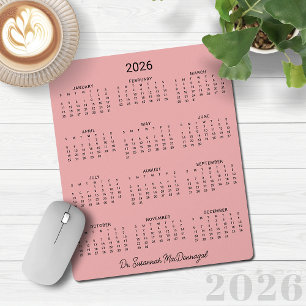 2026 Personalisierter Minimalistischer rosa Schrei Mousepad