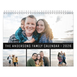 2026 Personalized Family Simple Minimalist  Kalender