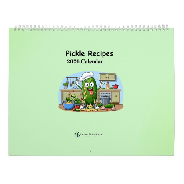 2026 Pickle Calendar with Recipes Kalender (Rückseite)