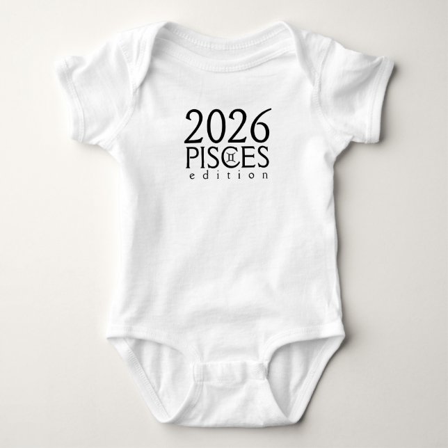 2026 Pisces edition with symbol Baby Strampler (Vorderseite)