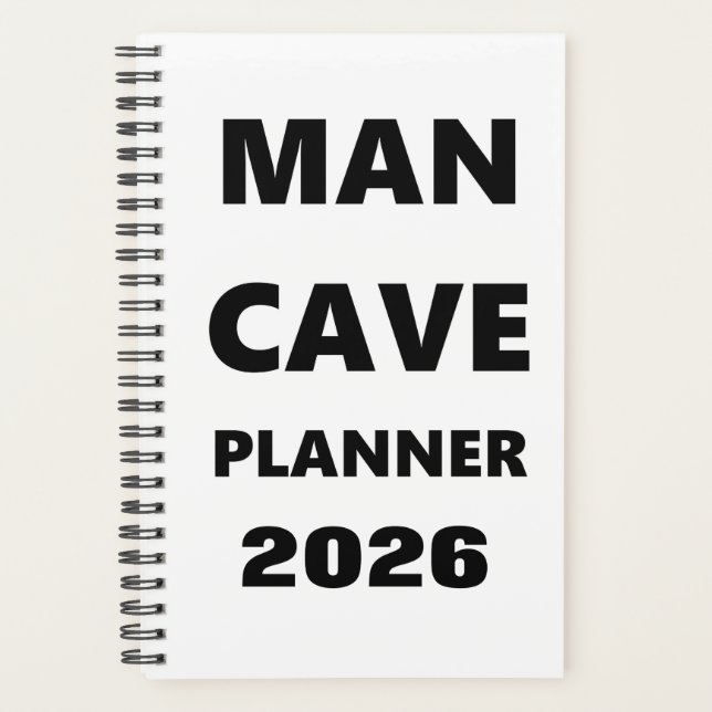 2026 Planer für Männer Man Cave Planer Schwarze Sc (Vorderseite)
