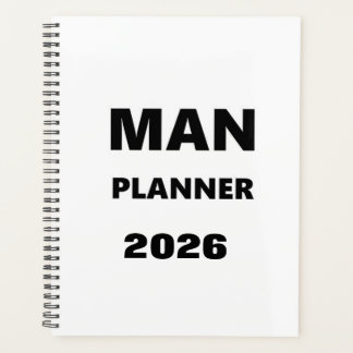 2026 Planer für Männer Mann Planer schwarze Schrif