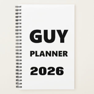 2026 Planer für Männer Typ Planer schwarze Schrift